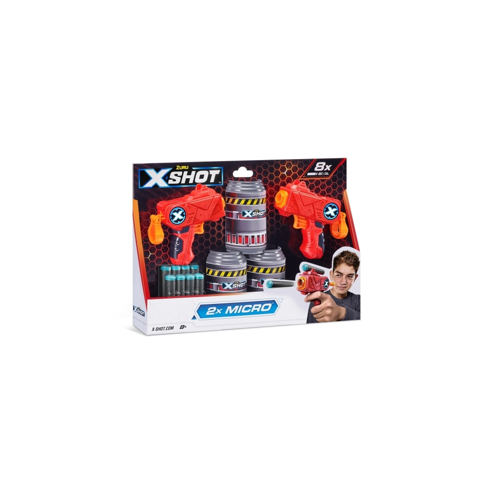 Produktbild för ZURU X-Shot Excel Double Micro Foam Dart Blaster set (8 dart...