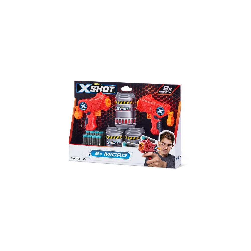 Produktbild för ZURU X-Shot Excel Double Micro Foam Dart Blaster set (8 dart...