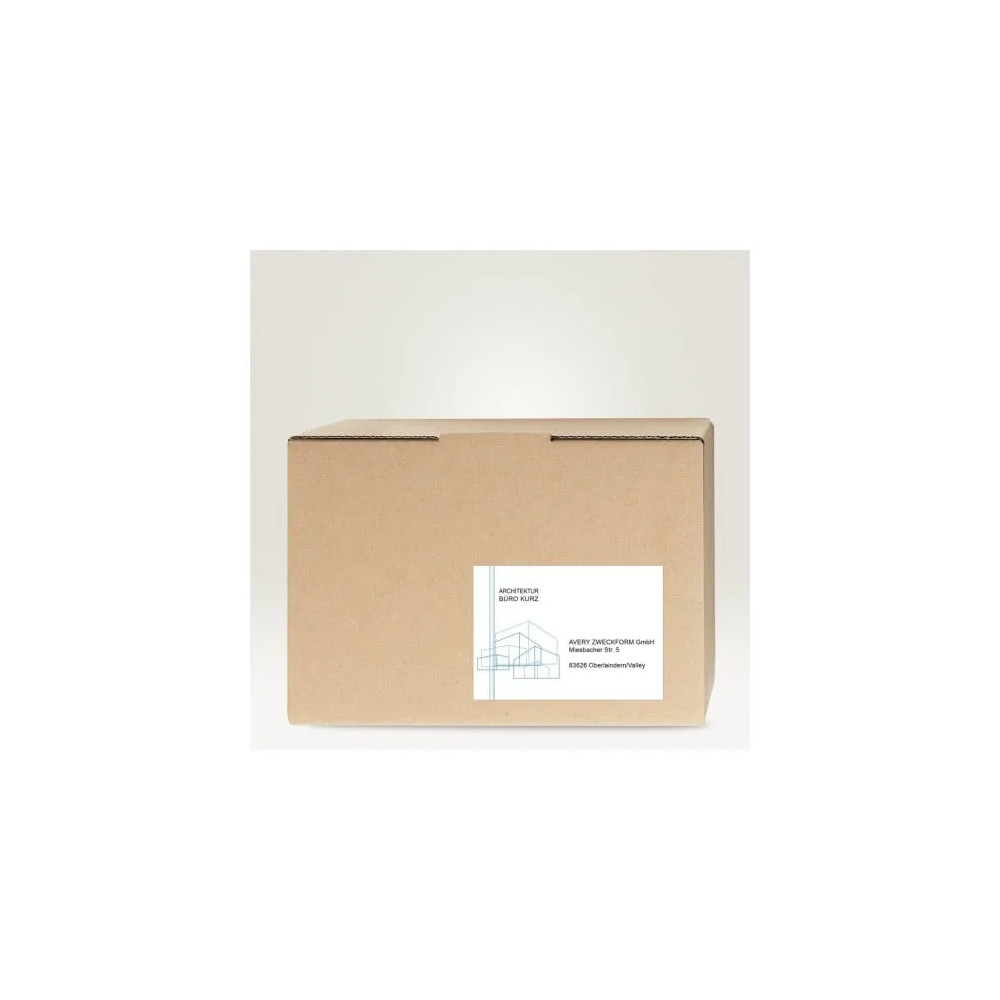 Produktbild för Universaletiketter Avery 210x148 mm, hvid med Ultragrip + 30...