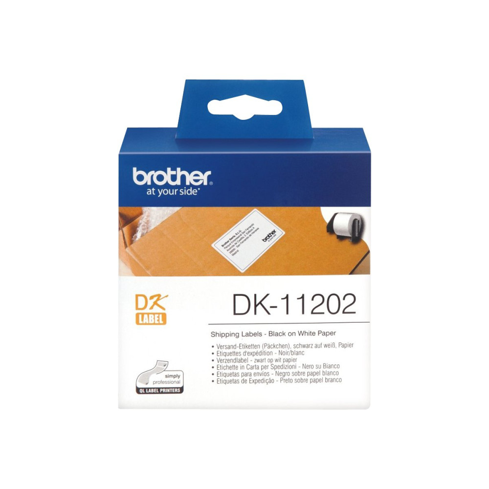 Produktbild för Brother DK-11202 - transportetiketter - 300 etikett (er) - 62 x 100 mm
