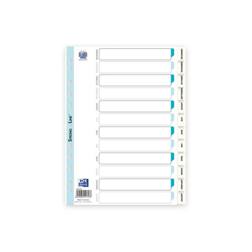 Elba Elba 400020562, Registerflikar med månadsindelning, Polyprop...