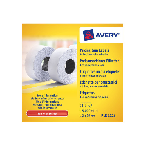 AVERY Avery Zweckform - prismärkningsetiketter - 15000 etikett (er) - 12 x 26 mm