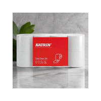 Produktbild för Katrin Classic Toilet 200 - toalettpapper - 200 ark - rulle - 25 m - vit (paket om 8)
