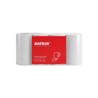 Produktbild för Katrin Classic Toilet 200 - toalettpapper - 200 ark - rulle - 25 m - vit (paket om 8)