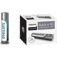 Produktbild för PHILIPS batteri industrial alkaline AAA 10-pack