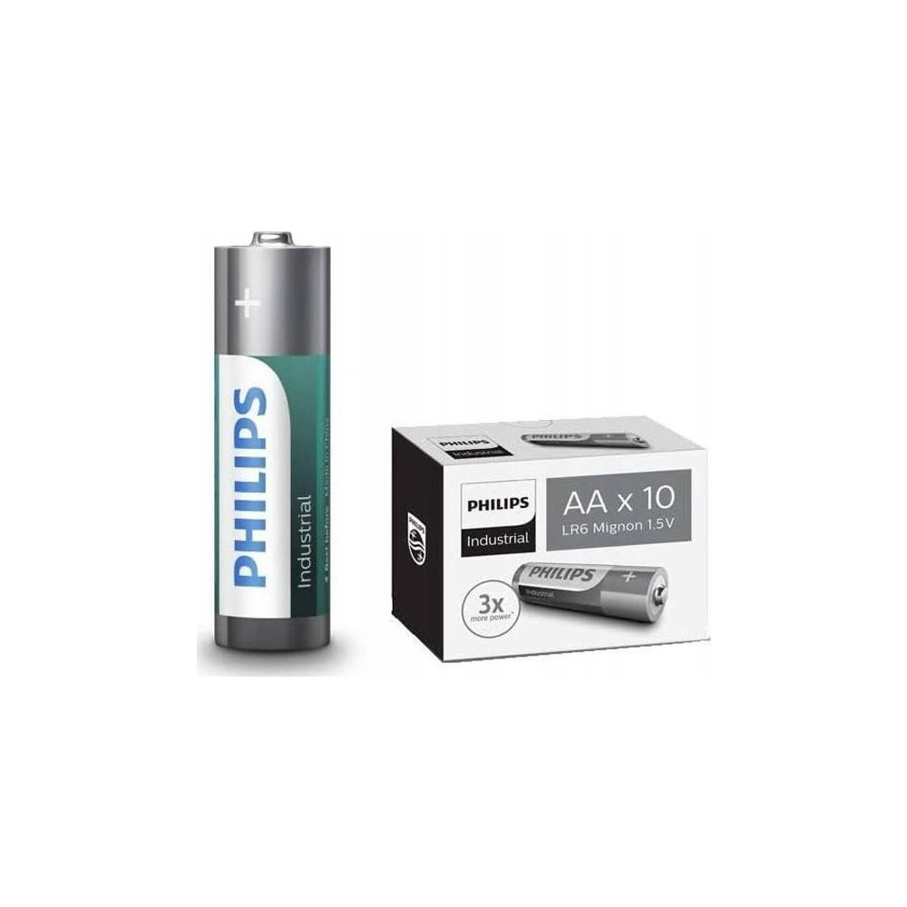 Produktbild för Philips industrial alkaline-batterier AA 10-pack