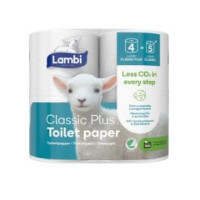 Produktbild för Toalettpapper Lambi Classic Plus 3-lagers L25,5 m vit, 7 pk...