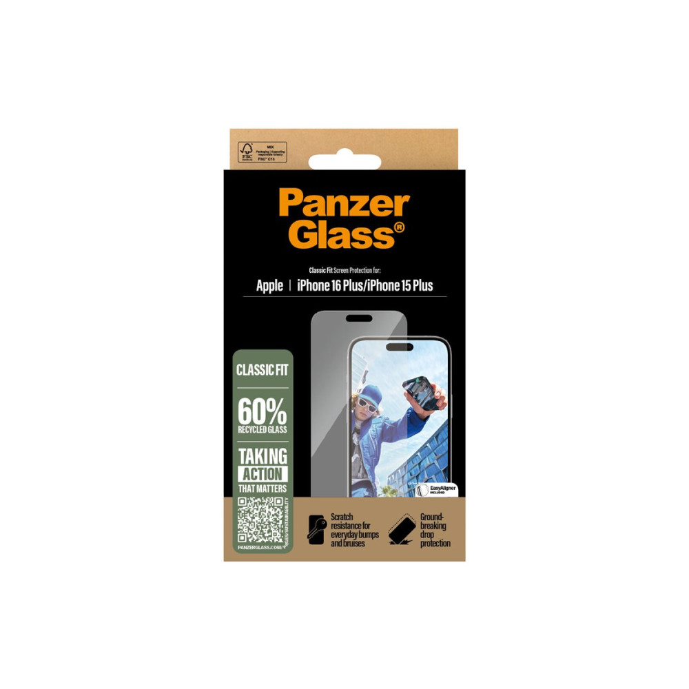 Produktbild för PanzerGlass - skärmskydd för mobiltelefon - klassisk passning