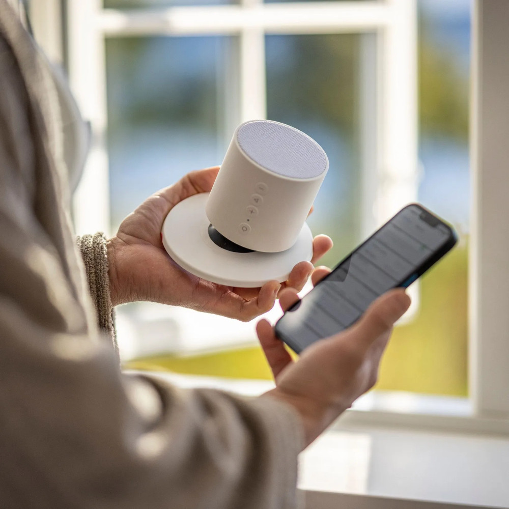 Produktbild för Sharper Image Vattentät Bluetooth-högtalare för badrum med m...