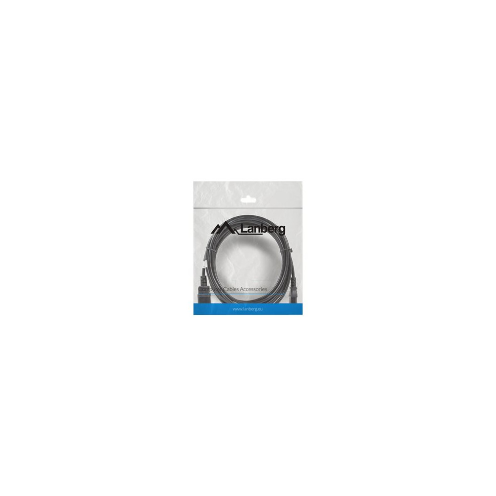 Produktbild för Lanberg - strömkabel - power IEC 60320 C13 till IEC 60320 C14 - 5 m