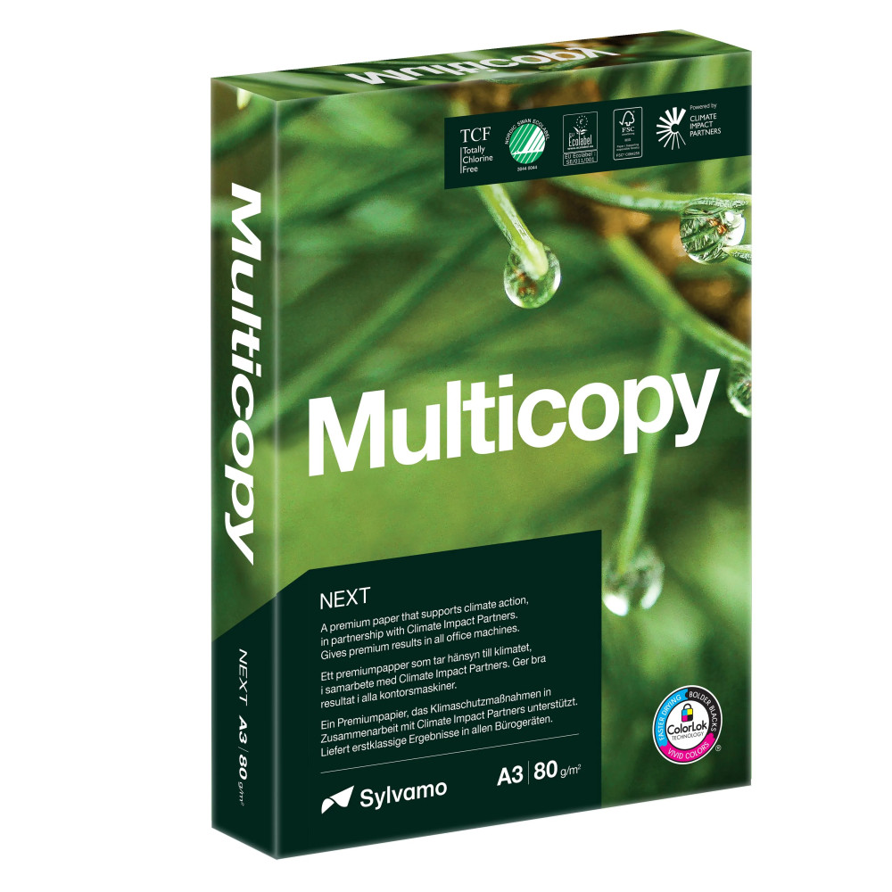 Produktbild för Multifunktionspapper MultiCopy Next, A3, 80 g, vitt