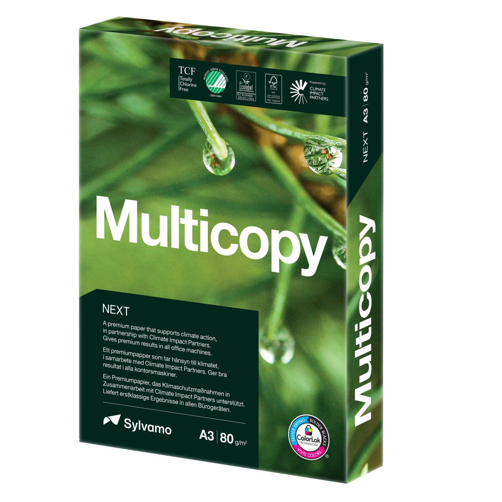 Produktbild för Multifunktionspapper MultiCopy Next, A3, 80 g, vitt