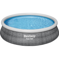 Produktbild för Bestway Fast Set Pool Set 457 x 107 cm med pump och stege 12...