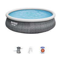 Produktbild för Bestway Fast Set Pool Set 457 x 107 cm med pump och stege 12...
