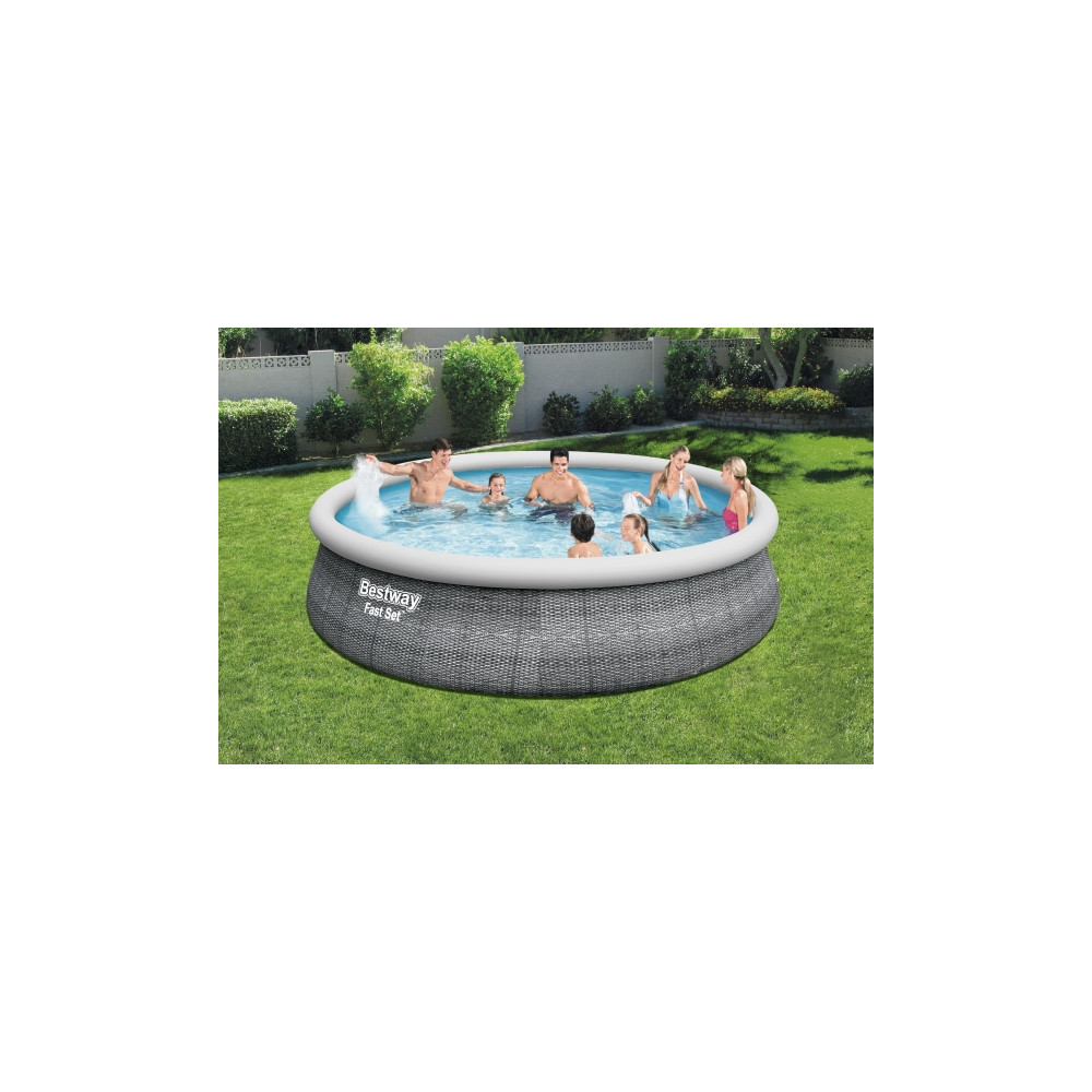Produktbild för Bestway Fast Set Pool Set 457 x 107 cm med pump och stege 12...