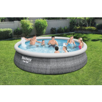 Produktbild för Bestway Fast Set Pool Set 457 x 107 cm med pump och stege 12...