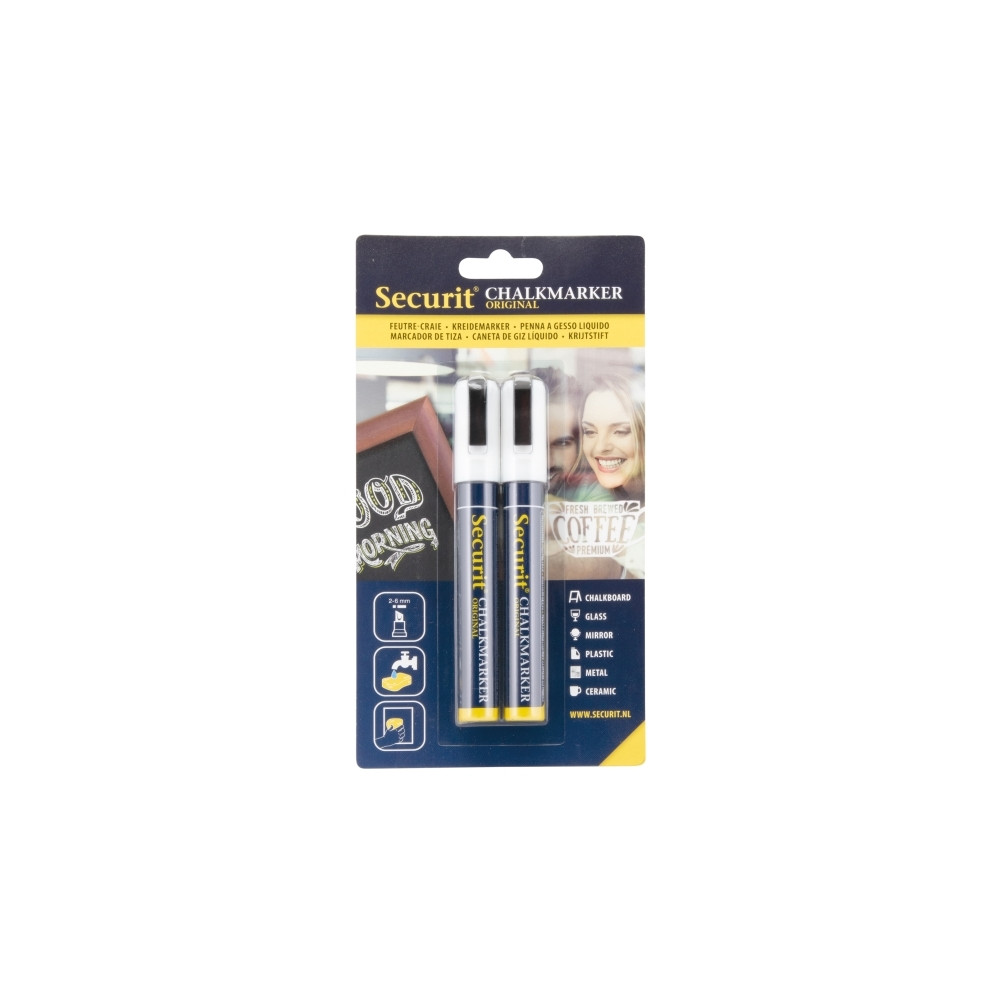 Produktbild för Securit BL-SMA510-WT, 2 styck, Vit, Svart, Vit, Blå, Vit, 6...