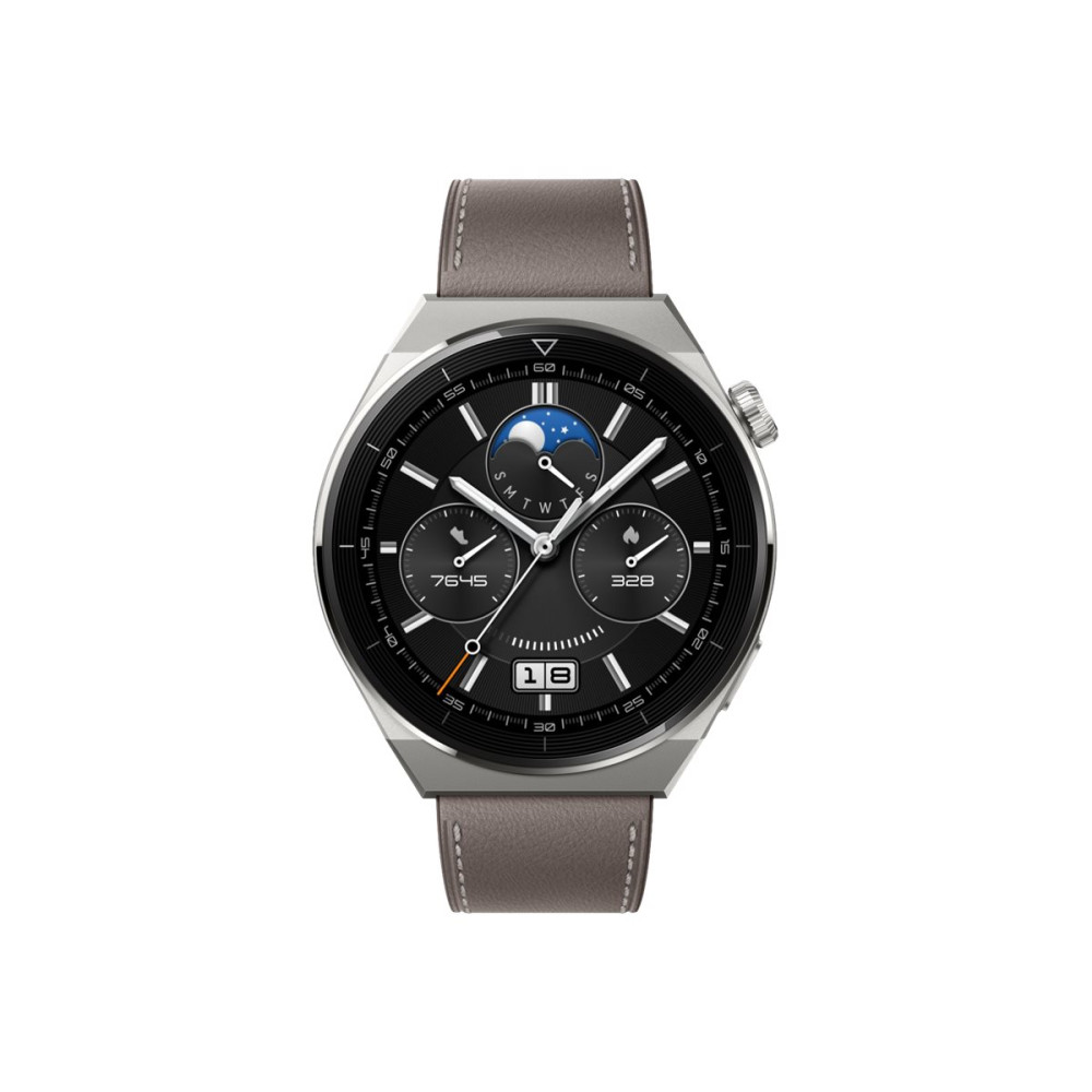 Produktbild för Huawei Watch GT 3 Pro - titan - smart klocka med rem - grå