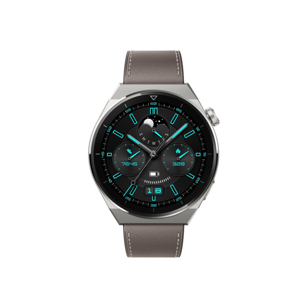 Produktbild för Huawei Watch GT 3 Pro - titan - smart klocka med rem - grå
