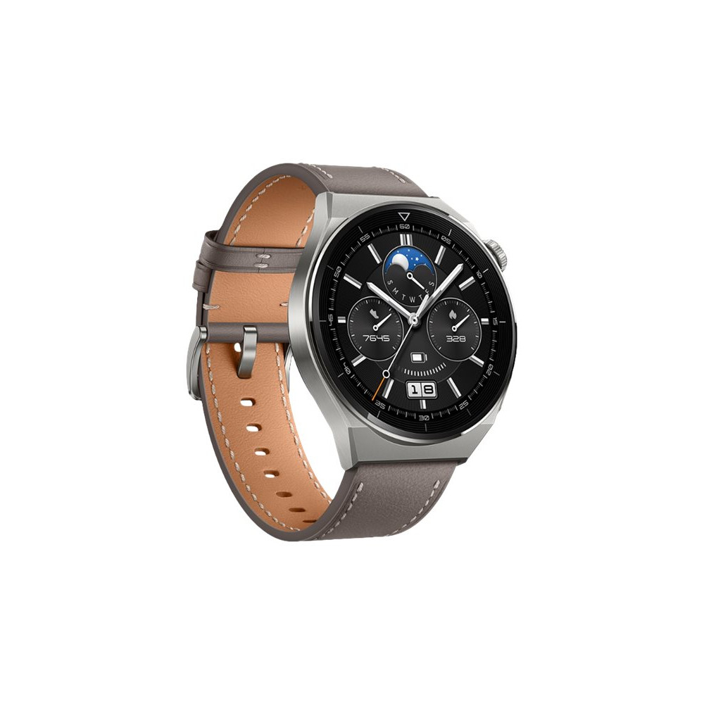 Produktbild för Huawei Watch GT 3 Pro - titan - smart klocka med rem - grå