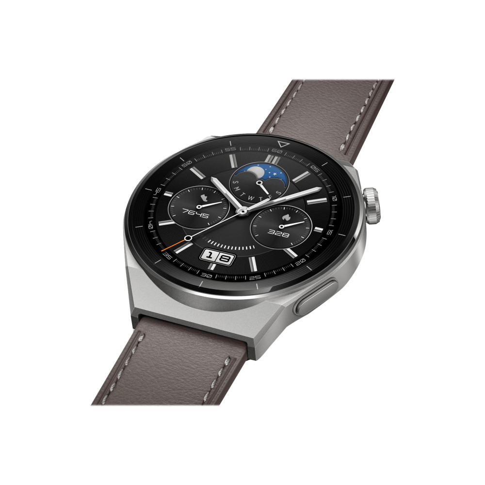Produktbild för Huawei Watch GT 3 Pro - titan - smart klocka med rem - grå