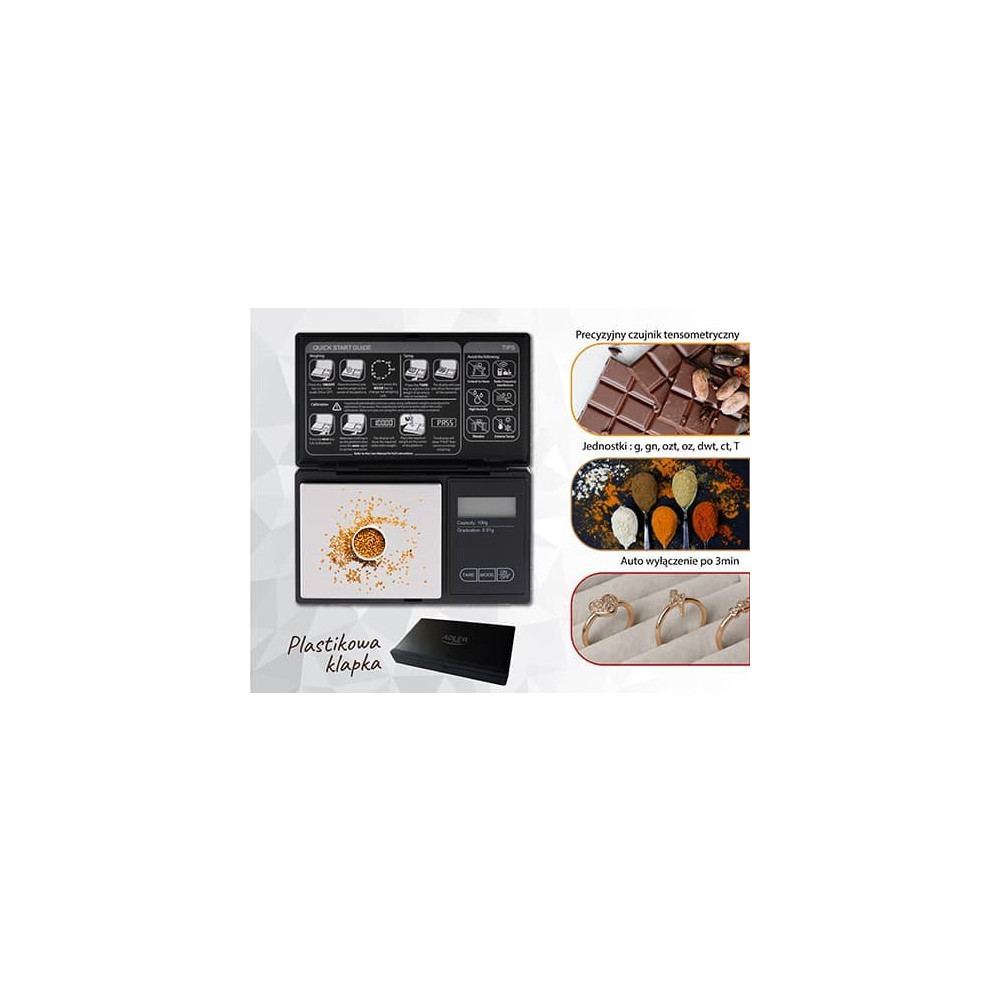 Produktbild för Virtuvines Adler hushållsvåg | Precisionsvåg | AD 3176 | Max...