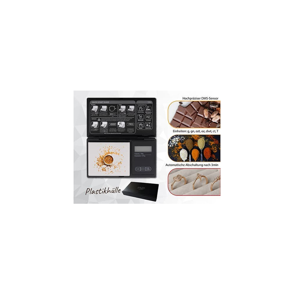 Produktbild för Virtuvines Adler hushållsvåg | Precisionsvåg | AD 3176 | Max...