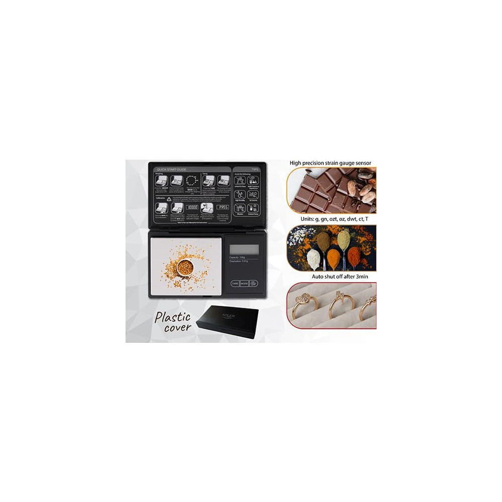 Produktbild för Virtuvines Adler hushållsvåg | Precisionsvåg | AD 3176 | Max...