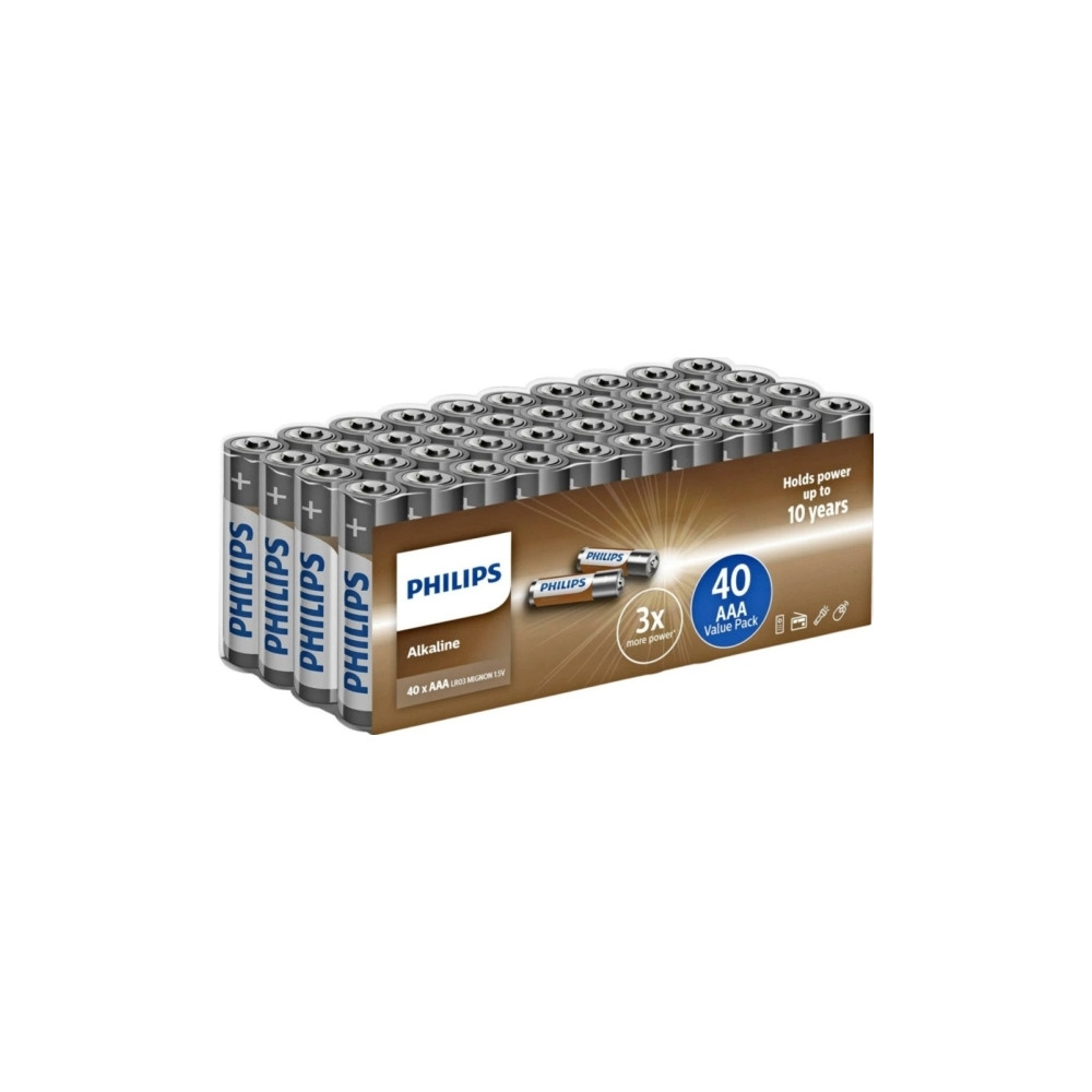 Produktbild för Philips Alkaline AAA-batterier