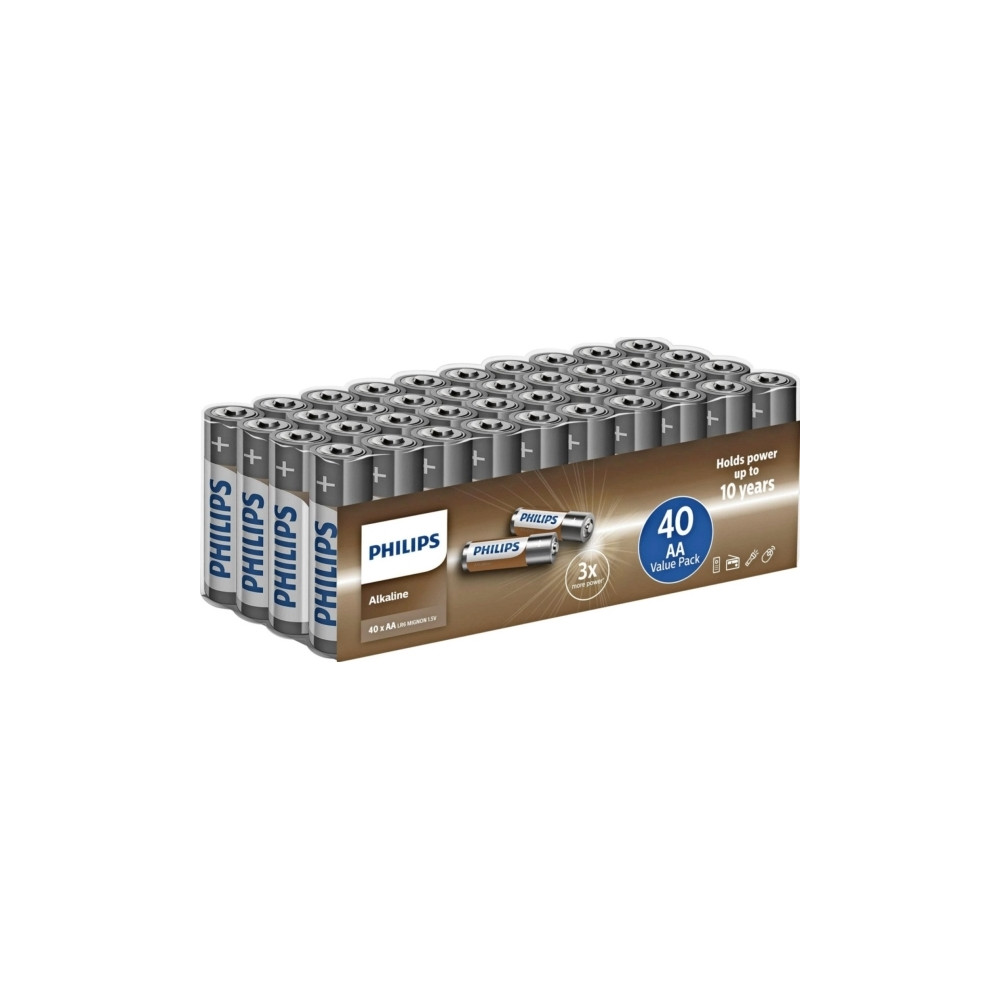 Produktbild för Philips Alkaline AA-batterier