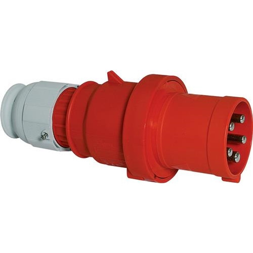 BALS BALS CEE stickpropp 63A 400V klockan H6, 5-polig röd, IP44,...