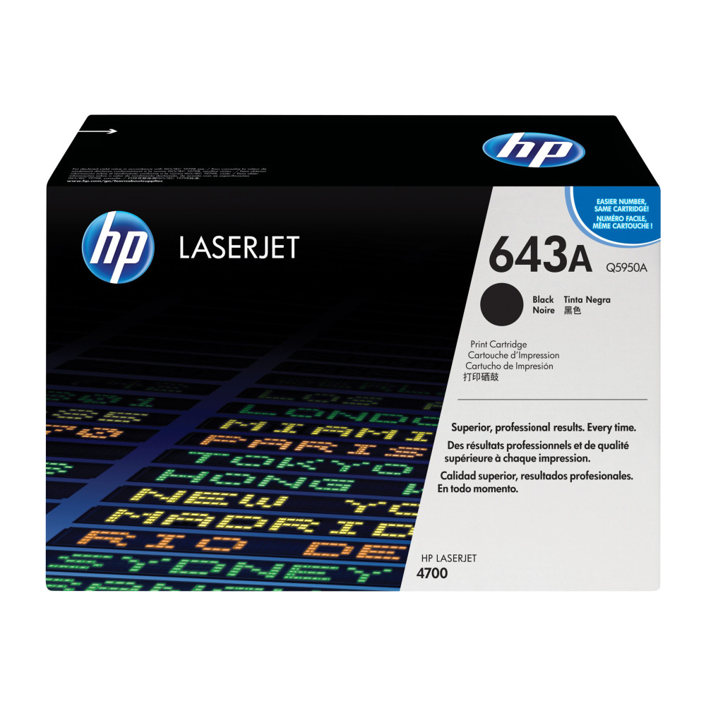Produktbild för HP 643A - svart - original - LaserJet - tonerkassett (Q5950A)