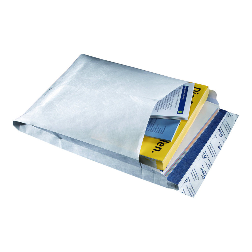 Produktbild för BONG DuPont Tyvek B4a - postsäck - 250 x 330 mm - öppen ände - vit - paket med 100