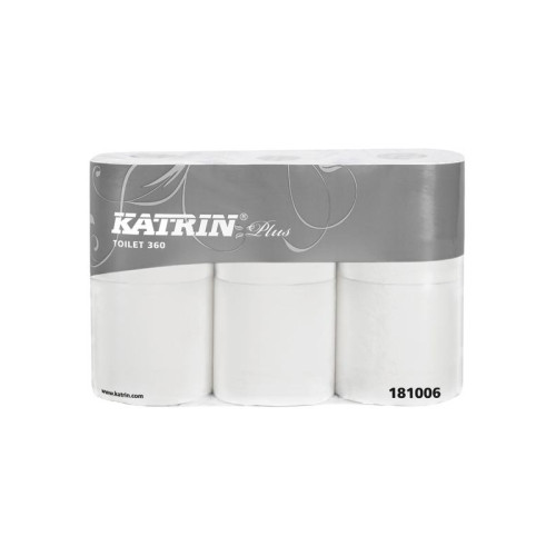METSA TISSUE A/S Toalettpapper, Katrin Plus, 2-lagers, 360 ark, vit, förpackn...