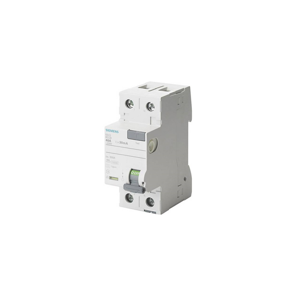 Produktbild för Siemens 5SV3612-6 FI säkerhetsbrytare 2-polig 25 A 0,3 A 230...