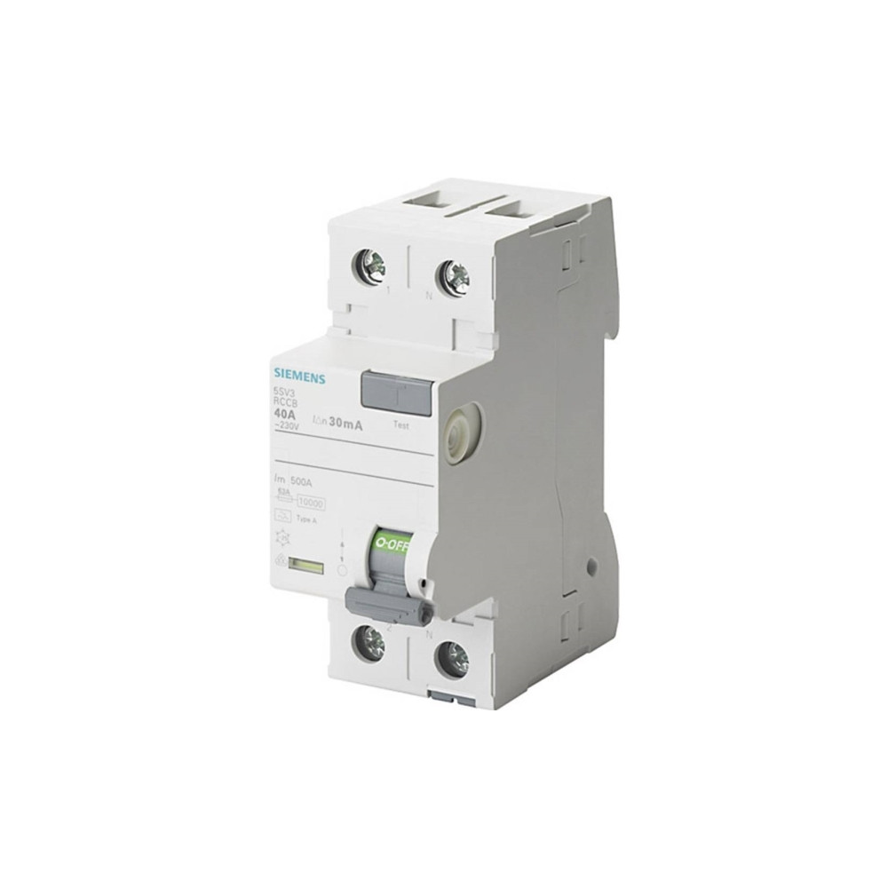 Produktbild för Siemens 5SV3612-6 FI säkerhetsbrytare 2-polig 25 A 0,3 A 230...