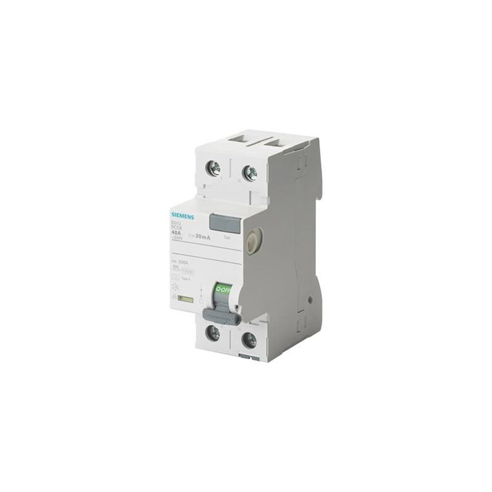 Produktbild för Siemens 5SV3612-6 FI säkerhetsbrytare 2-polig 25 A 0,3 A 230...