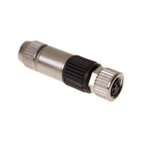 Produktbild för Harting 21 02 151 2405, M8-S, Svart, Nickel, Polyamid, Zink,...