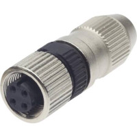 Produktbild för Harting 21 02 151 2405, M8-S, Svart, Nickel, Polyamid, Zink,...