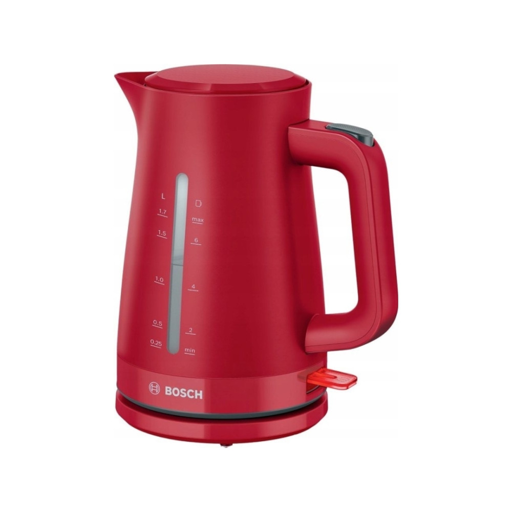 Produktbild för Bosch TWK3M124, 1,7 l, 2400 W, Röd, Plast, Vattennivå indika...