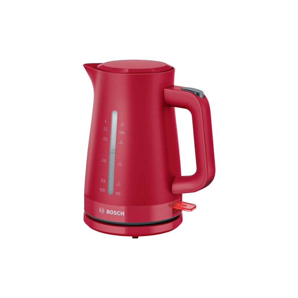 Produktbild för Bosch TWK3M124, 1,7 l, 2400 W, Röd, Plast, Vattennivå indika...
