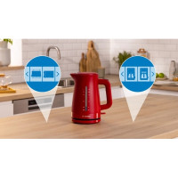 Produktbild för Bosch TWK3M124, 1,7 l, 2400 W, Röd, Plast, Vattennivå indika...