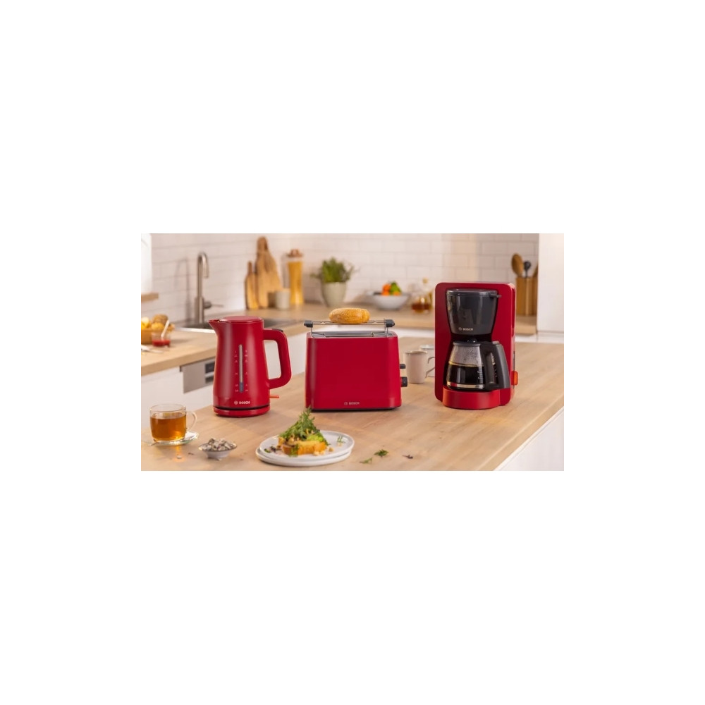 Produktbild för Bosch TWK3M124, 1,7 l, 2400 W, Röd, Plast, Vattennivå indika...
