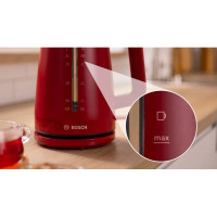 Produktbild för Bosch TWK3M124, 1,7 l, 2400 W, Röd, Plast, Vattennivå indika...