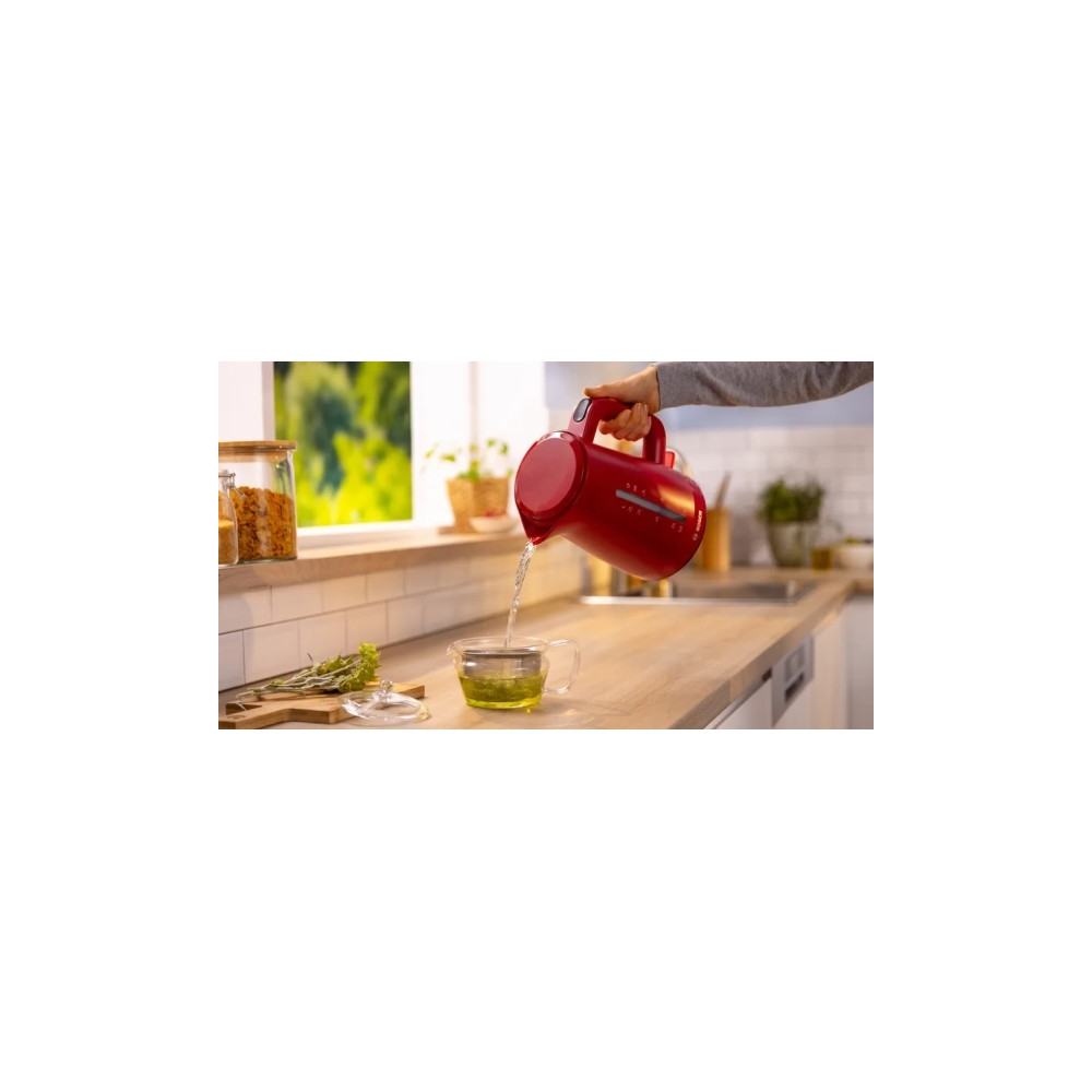 Produktbild för Bosch TWK3M124, 1,7 l, 2400 W, Röd, Plast, Vattennivå indika...