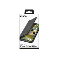Produktbild för SBS TEBKLITEIP1567K, Plånbok, Apple, iPhone 15 Plus, 17 cm (...