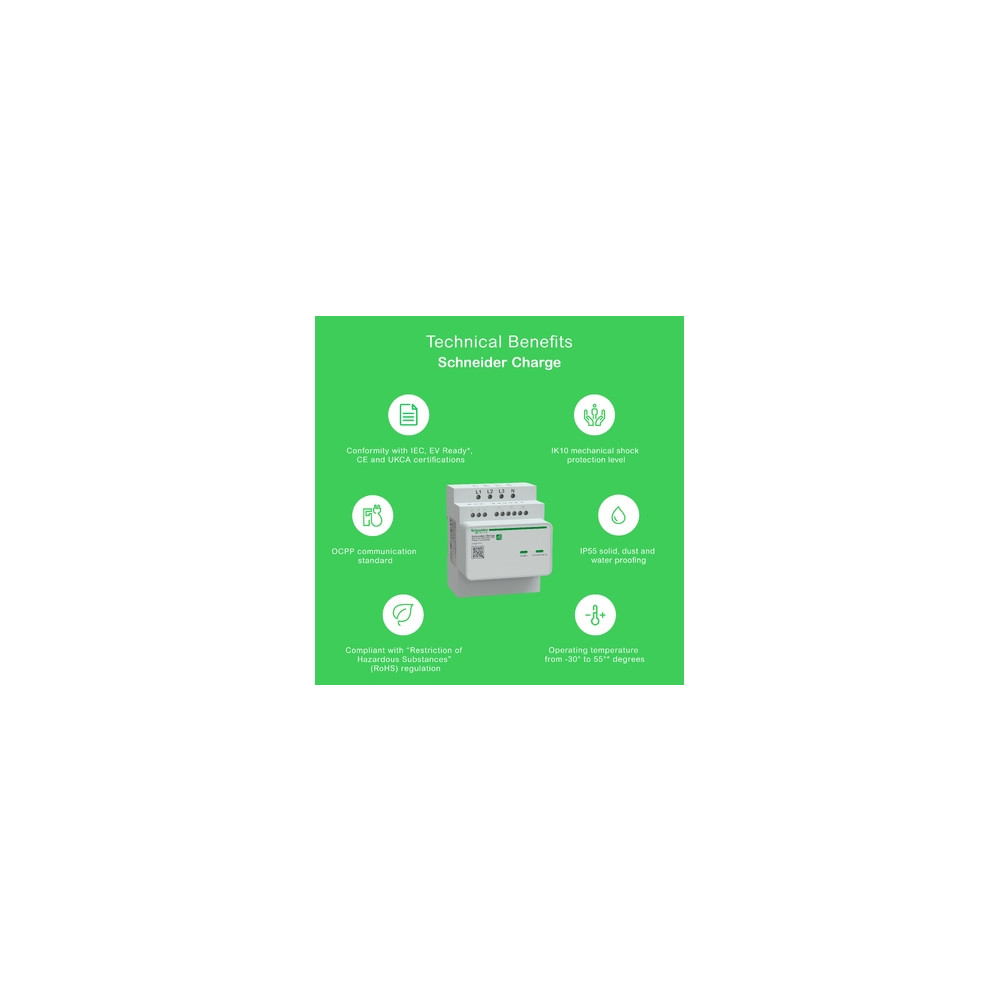 Produktbild för Schneider Electric EVA2HPC3, Vit, Vägg, Plast, Fel, Status,...