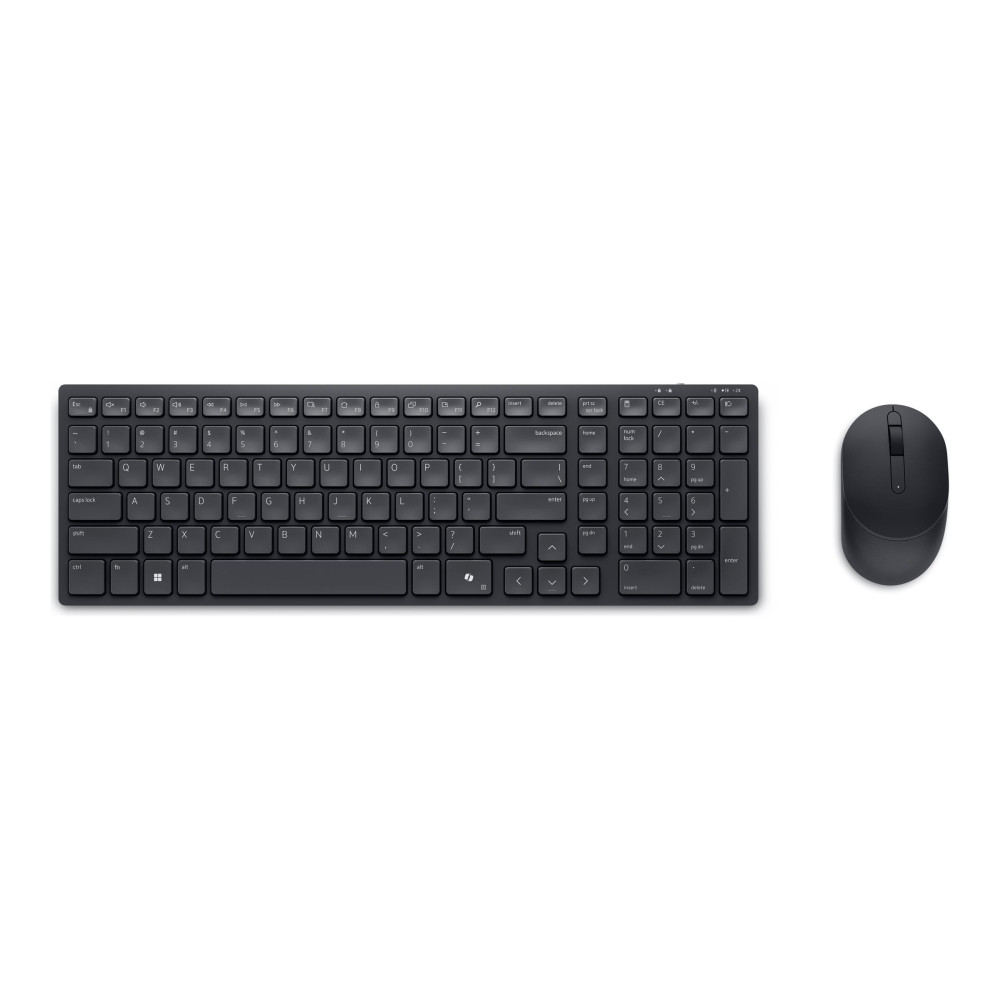 Produktbild för Dell Pro Compact Silent Keyboard and Mouse - KM555 - sats med tangentbord och mus - QWERTY - hela norden - svart Inmatningsenhet