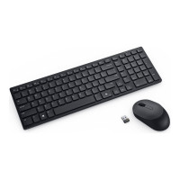 Produktbild för Dell Pro Compact Silent Keyboard and Mouse - KM555 - sats med tangentbord och mus - QWERTY - hela norden - svart Inmatningsenhet