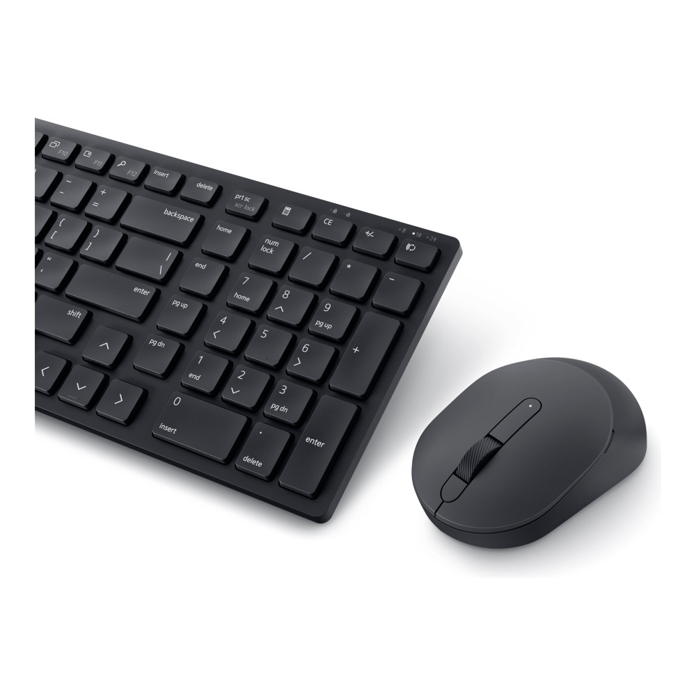 Produktbild för Dell Pro Compact Silent Keyboard and Mouse - KM555 - sats med tangentbord och mus - QWERTY - hela norden - svart Inmatningsenhet